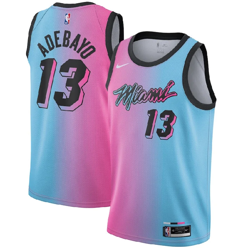 Soccer jersey with breathable fabric for comfort-Basketball jersey with breathable fabric for comfort-Bam Adebayo Miami Heat Jersey