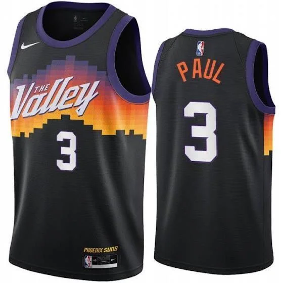 Custom soccer jersey for youth soccer leagues-Custom basketball jersey for youth basketball leagues-Chris Paul Phoenix Suns 2020-21 City Edition Jersey