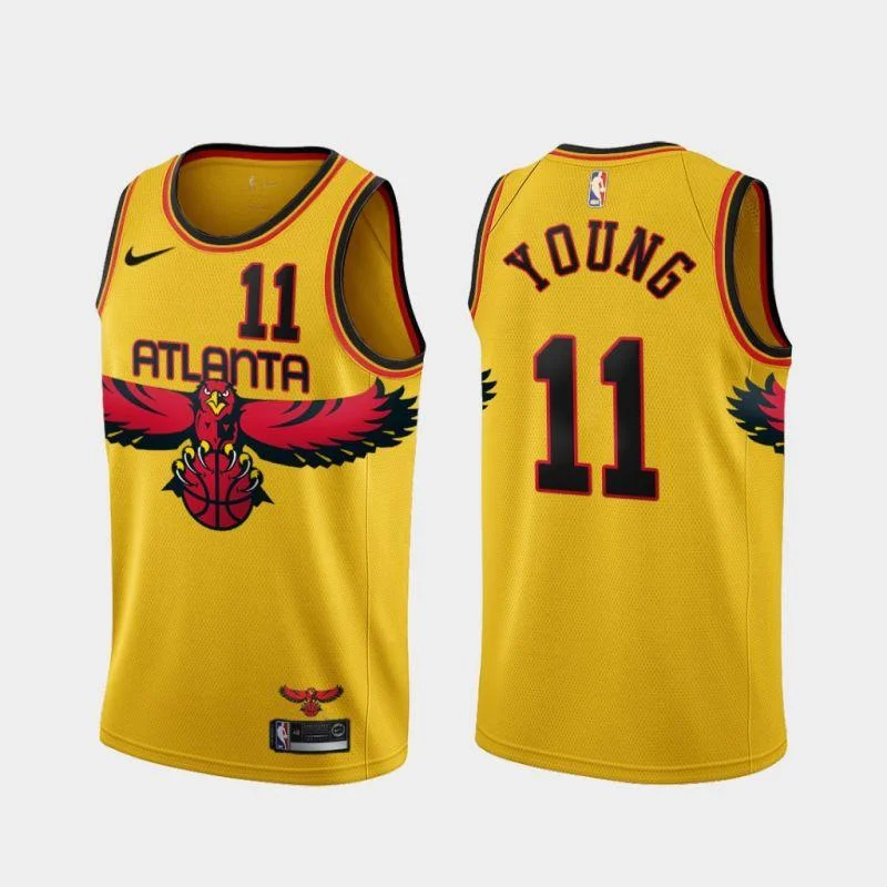 Custom soccer jersey for fan events and parades-Custom basketball jersey for fan events and parades-Trae Young Atlanta Hawks 2021-22 City Edition Jersey