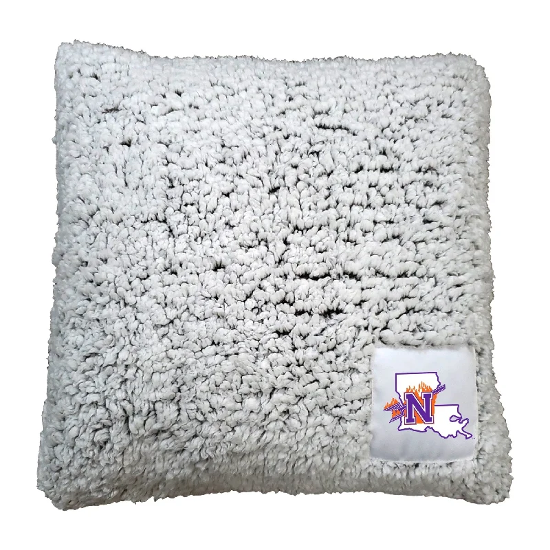 Soft cotton team home textiles with your team’s logo-Northwestern State Frosty Throw Pillow