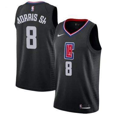 Soccer jersey with player name and number personalization-Basketball jersey with player name and number personalization-Marcus Morris Sr Los Angeles Clippers Jersey