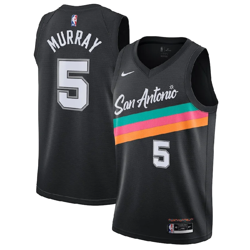 Custom soccer jersey with artistic flair and designs-Custom basketball jersey with artistic flair and designs-Dejounte Murray San Antonio Spurs Jersey