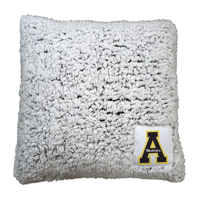 Team home textiles with team names and player numbers-Appalachian State Frosty Throw Pillow