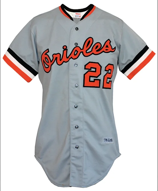 Customizable baseball jersey for fans-Jim Palmer Baltimore Orioles Game-Used Road Jersey