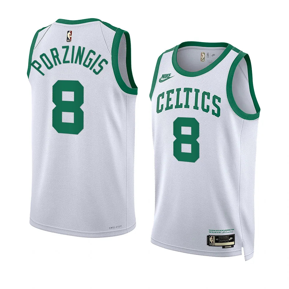 Custom soccer jersey for both players and fans-Custom basketball jersey for both players and fans-Kristaps Porzingis Boston Celtics Jersey