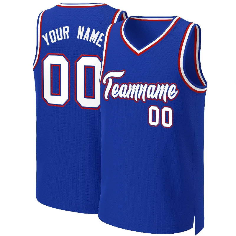 Personalized soccer jersey for fans-Personalized basketball jersey for fans-Custom Royal White-Royal Classic Tops Basketball Jersey