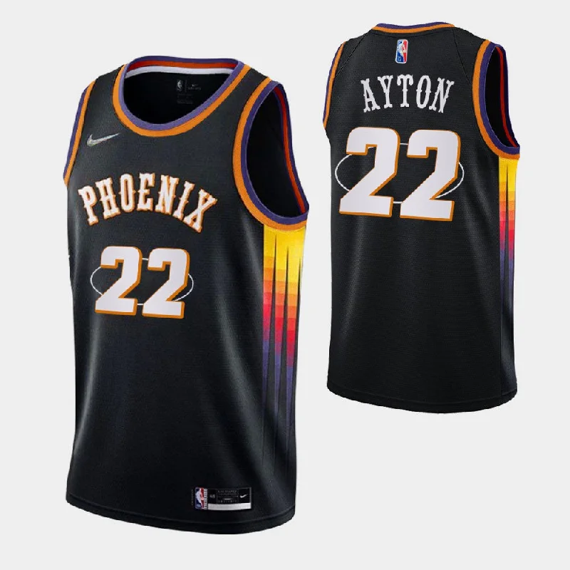 Custom soccer jersey with sleek modern lines-Custom basketball jersey with sleek modern lines-Deandre Ayton Phoenix Suns Jersey