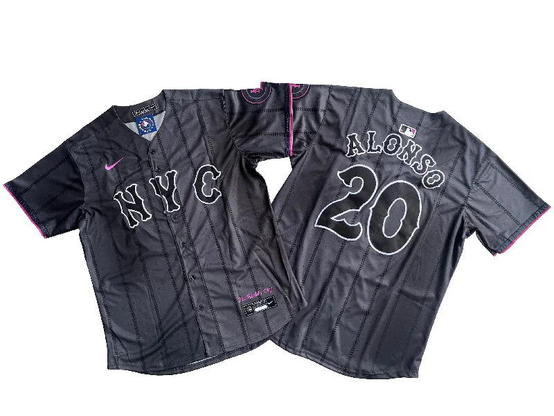 High-performance baseball jersey for competitive play-Men's New York Mets Pete Alonso #20 Graphite 2024 City Connect Limited Player Jersey