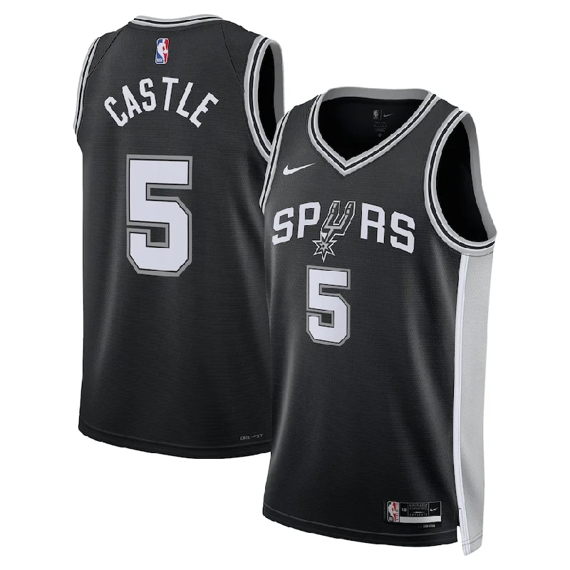 Custom soccer jersey with embroidery and design choices-Custom basketball jersey with embroidery and design choices-Stephon Castle San Antonio Spurs Jersey