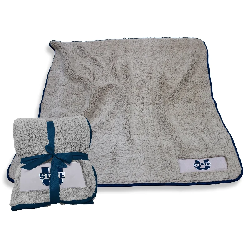 Team home textiles for seasonal home updates-Utah State Athletic Mark Frosty Fleece