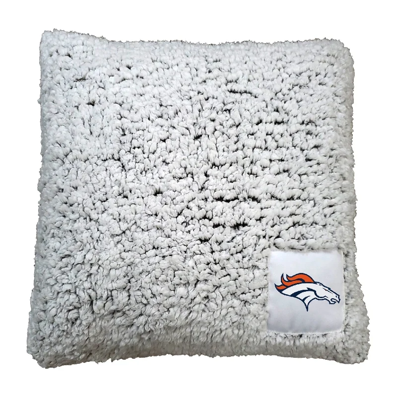 Team-themed curtains for a sporty vibe-Denver Broncos Frosty Throw Pillow