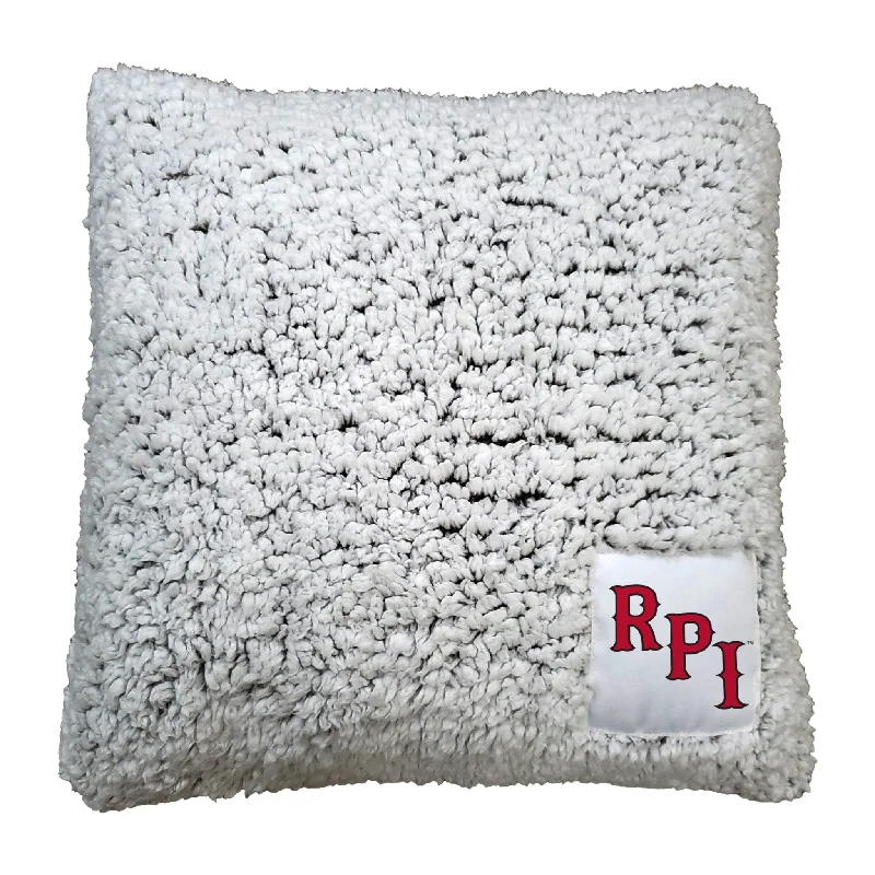 Sports team home textiles for kids’ rooms-Rensselaer Poly Tech Frosty Throw Pillow