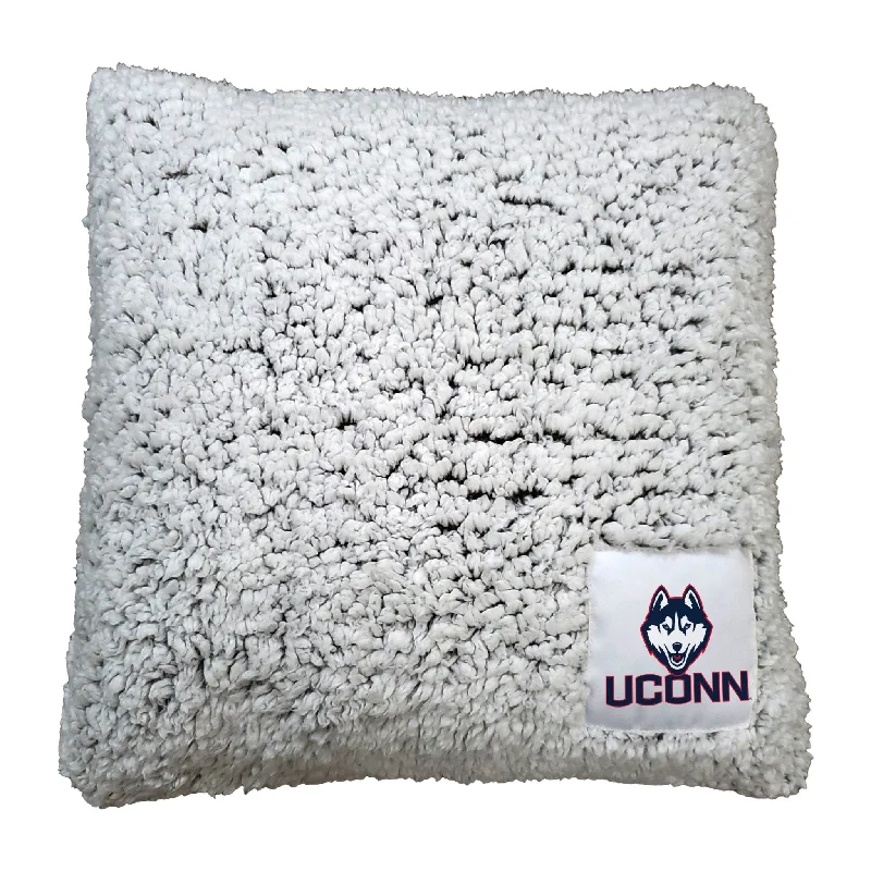 Team home textiles with ultra-soft texture-UConn Frosty Throw Pillow