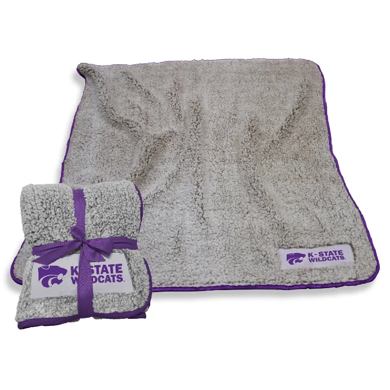 Personalized team throws for cozy sports nights-Kansas State Campus Colors Frosty Fleece