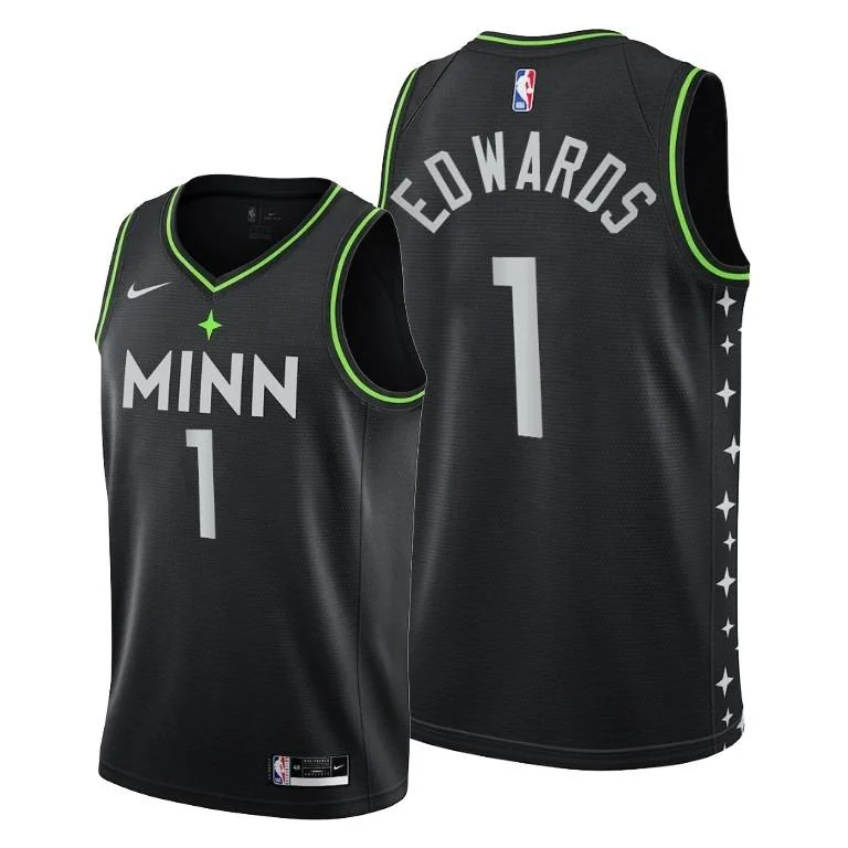 Custom soccer jersey for both players and fans-Custom basketball jersey for both players and fans-Anthony Edwards Minnesota Timberwolves 2020-21 City Edition Jersey