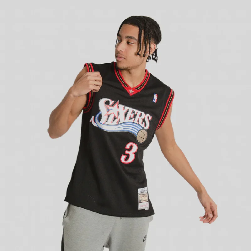 Soccer jersey with professional-grade materials-Basketball jersey with professional-grade materials-Mitchell and Ness Philadelphia 76ers Swingman Jersey - Iverson 97-98 Road