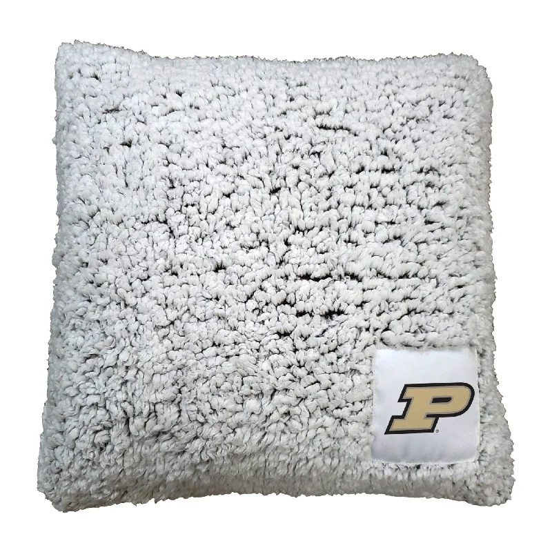 Personalized team home textiles with fan memorabilia-Purdue Frosty Throw Pillow