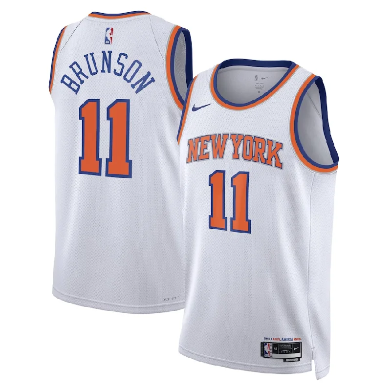 Personalized soccer jersey with player names and designs-Personalized basketball jersey with player names and designs-Jalen Brunson New York Knicks Jersey