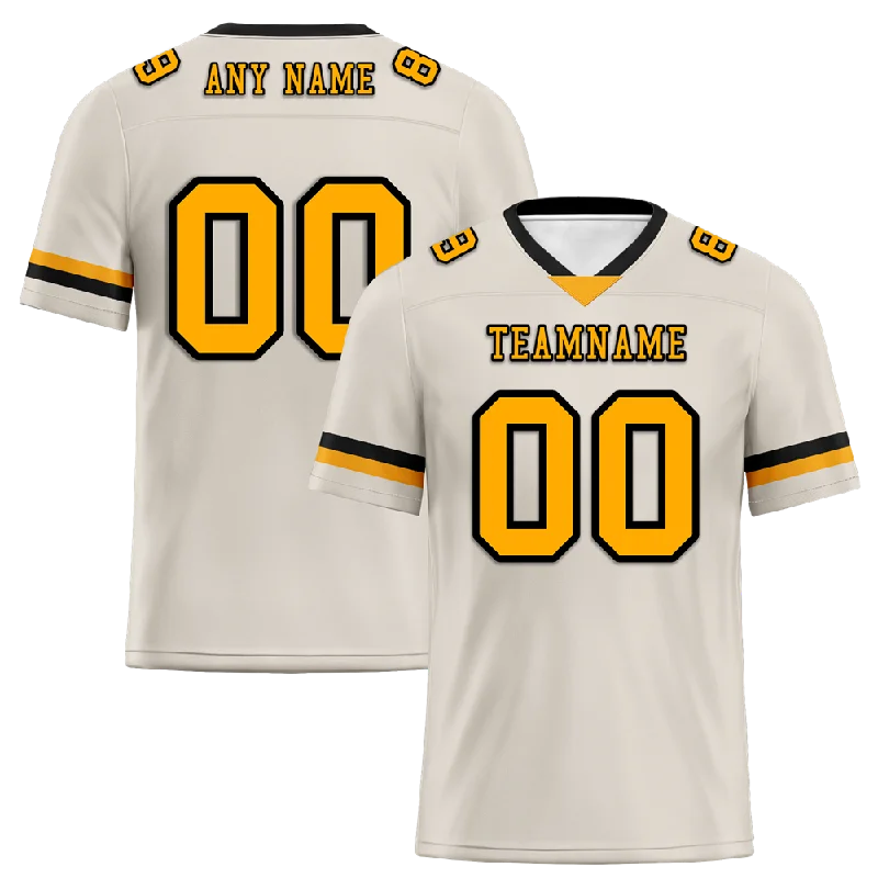 Custom soccer jersey with artistic flair and designs-Custom Grey Classic Style Yellow Personalized Authentic Football Jersey FBJ02-bc0f00e