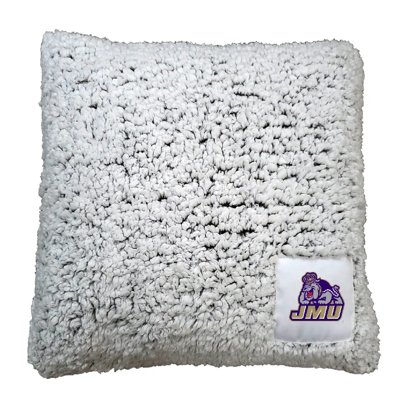 Team home textiles with team names and player numbers-James Madison Frosty Throw Pillow