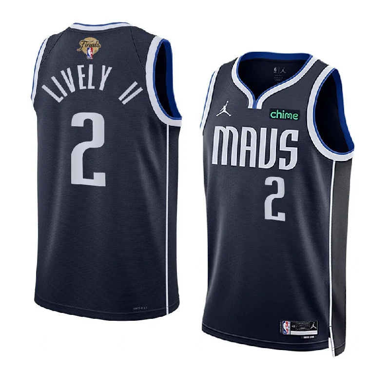 Custom soccer jersey with contemporary designs-Custom basketball jersey with contemporary designs-Dereck Lively II Dallas Mavericks NBA Finals 2024 Jersey