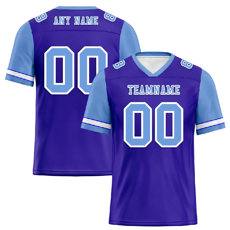 Personalized soccer jersey with player names and designs-Custom Blue Aqua Two Tone Aqua Personalized Authentic Football Jersey FBJ02-bc0f09e