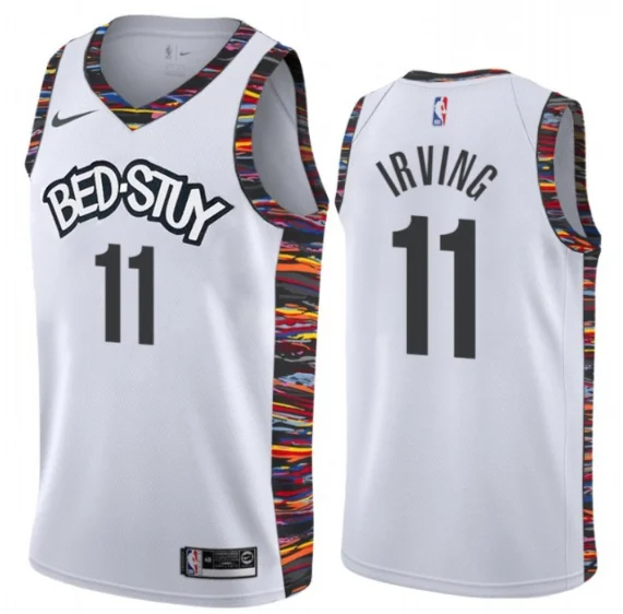 Soccer jersey with moisture management for athletes-Basketball jersey with moisture management for athletes-Kyrie Irving Brooklyn Nets City Edition Jersey