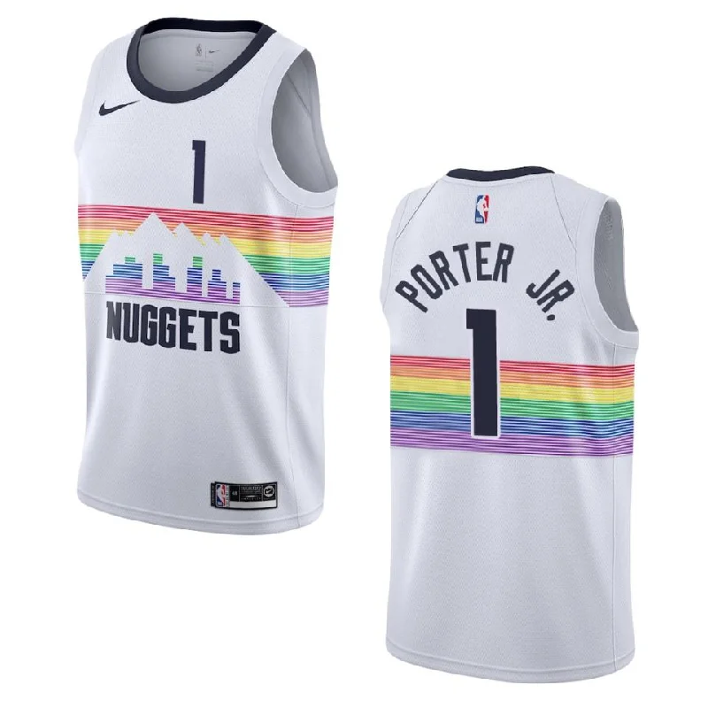 Custom soccer jersey with contemporary designs-Custom basketball jersey with contemporary designs-Michael Porter Jr Denver Nuggets City Edition Jersey