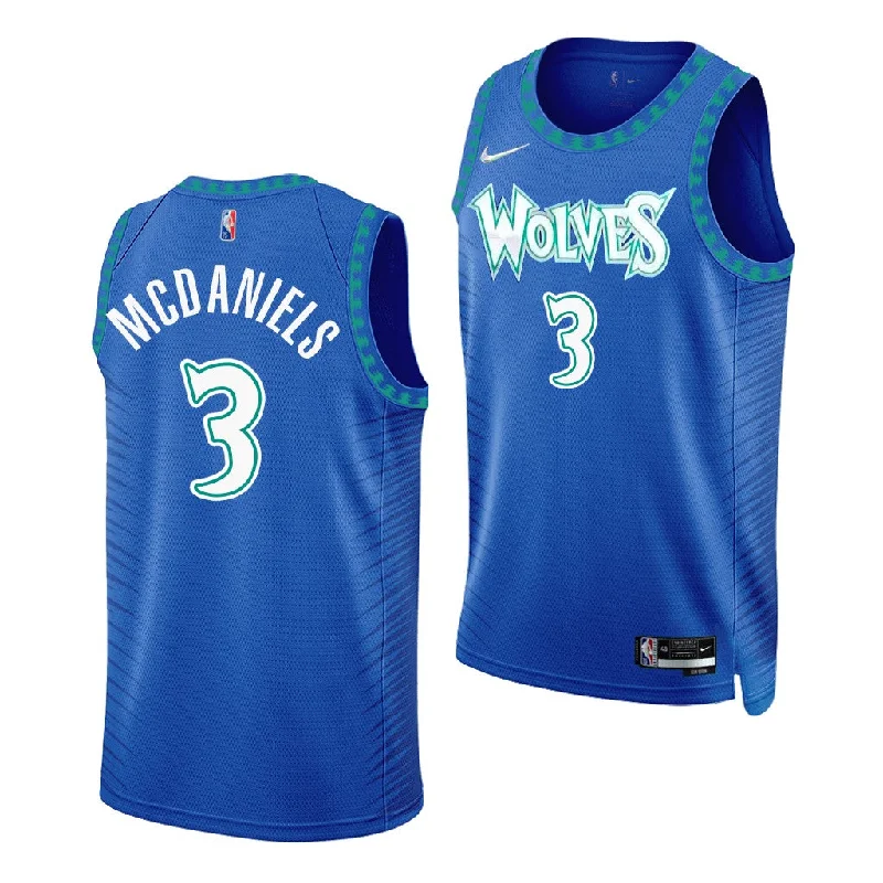 Soccer jersey with mesh panels for ventilation-Basketball jersey with mesh panels for ventilation-Jaden McDaniels Minnesota Timberwolves Jersey