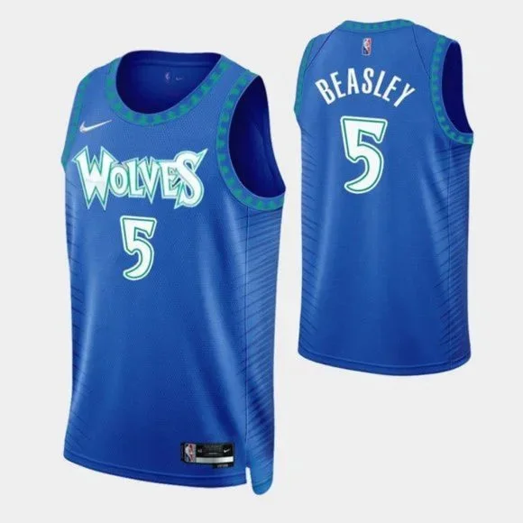 Personalized soccer jersey with vibrant color schemes-Personalized basketball jersey with vibrant color schemes-Malik Beasley Minnesota Timberwolves Jersey