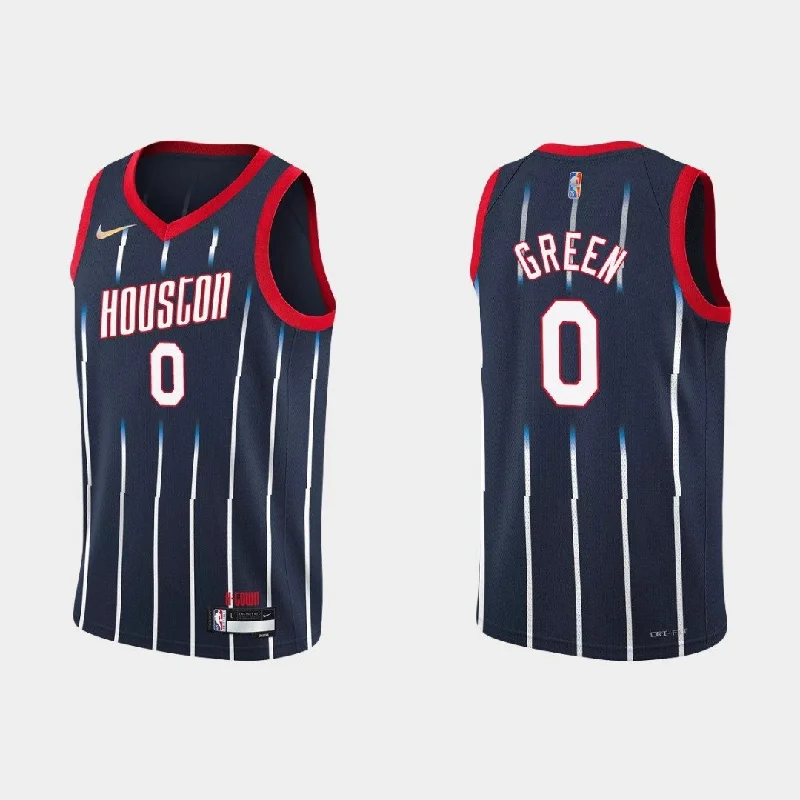 Soccer jersey with custom team branding-Basketball jersey with custom team branding-Jalen Green Houston Rockets 2021-22 City Edition Jersey