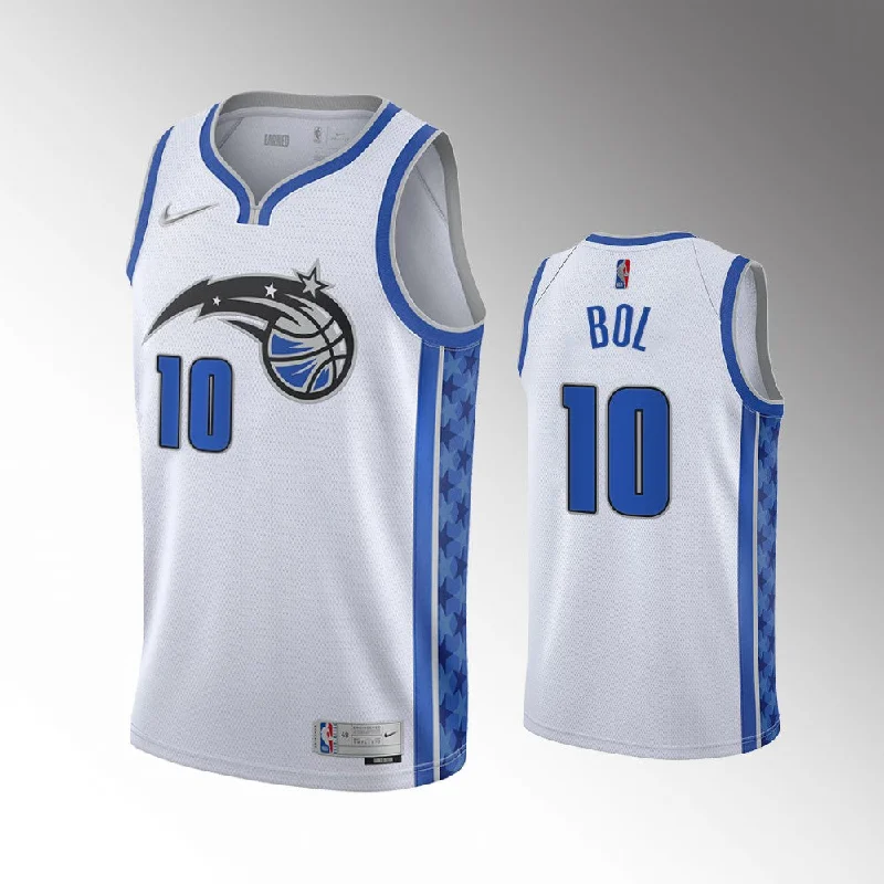 Custom soccer jersey with embroidery and design choices-Custom basketball jersey with embroidery and design choices-Bol Bol Orlando Magic Jersey