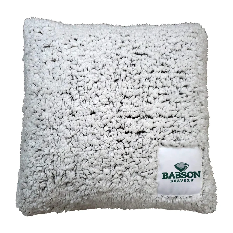 Personalized team blankets for family sports nights-Babson College Frosty Throw Pillow