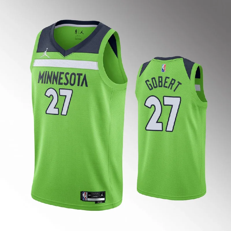 Soccer jersey with team patches and logo customization-Basketball jersey with team patches and logo customization-Rudy Gobert Minnesota Timberwolves Jersey