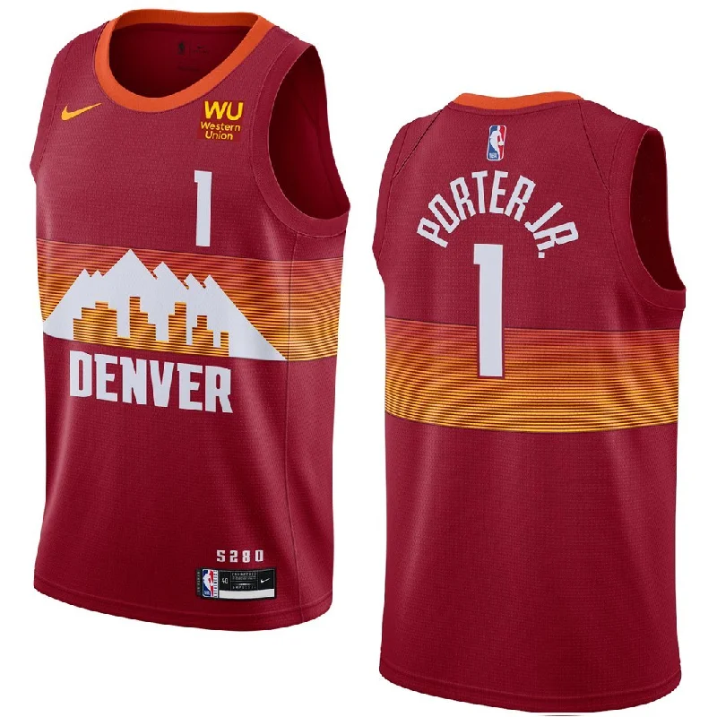 Personalized soccer jersey with bold number designs-Personalized basketball jersey with bold number designs-Michael Porter Jr Denver Nuggets 2020-21 City Edition Jersey