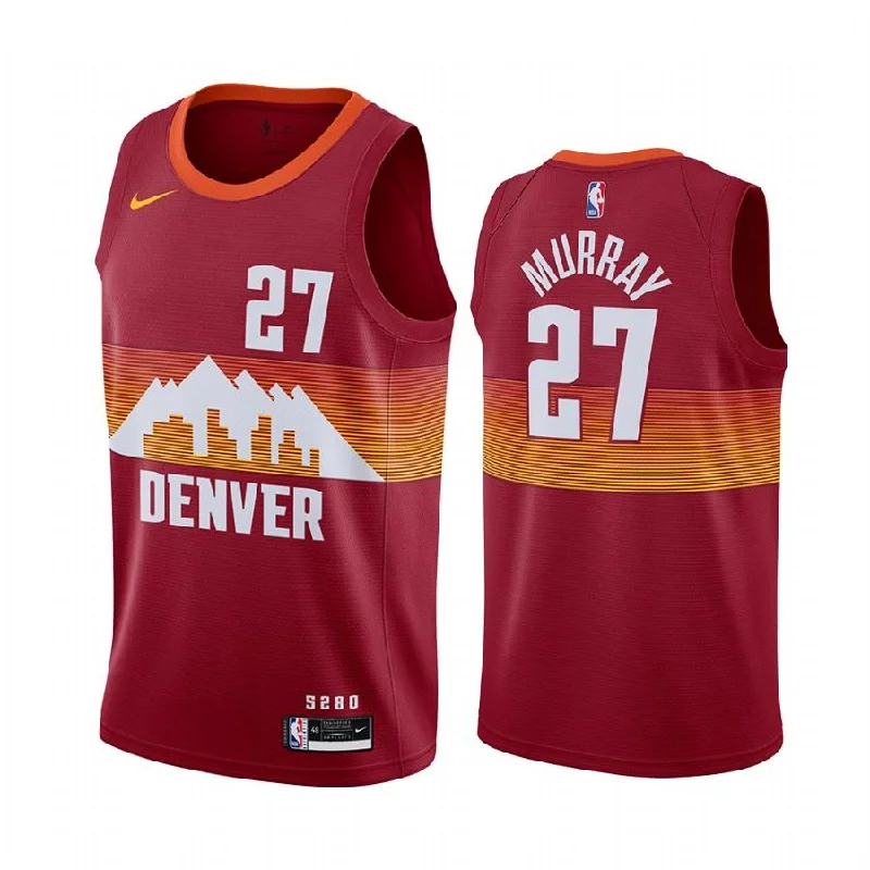 Custom soccer jersey for tournaments and competitions-Custom basketball jersey for tournaments and competitions-Jamal Murray Denver Nuggets City Edition Jersey