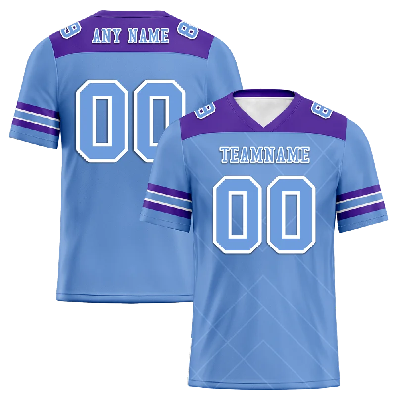 Custom soccer jersey for game day events-Custom Aqua Sleeve Stripes Aqua Personalized Authentic Football Jersey FBJ02-bc0f0ee