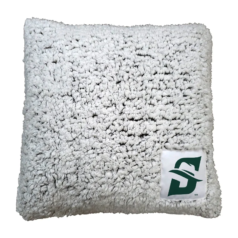 Soft team home textiles with embroidered logos-Stetson Frosty Throw Pillow