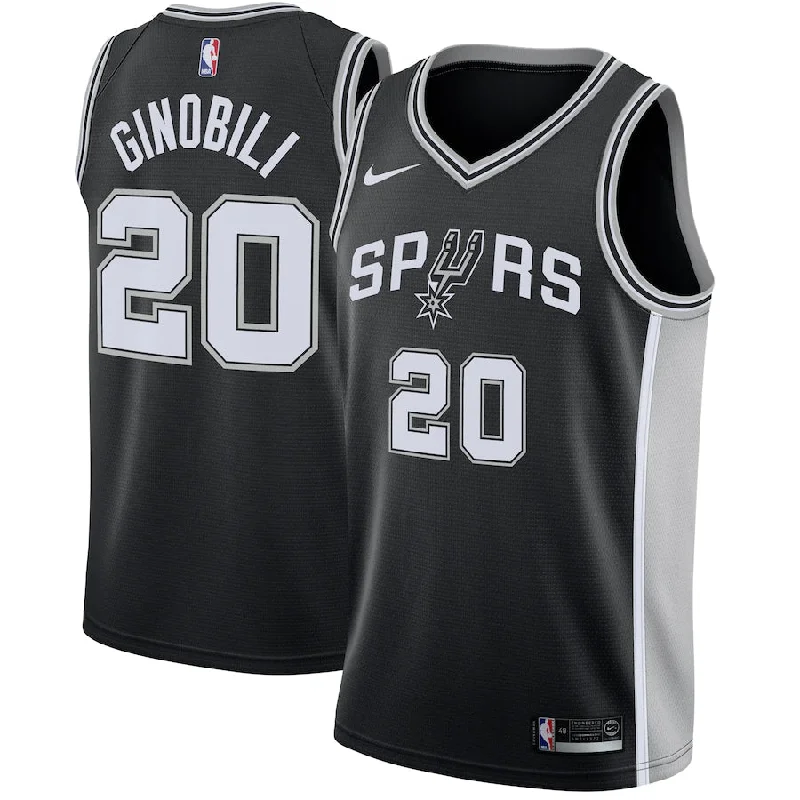 Soccer jersey for casual and professional athletes-Basketball jersey for casual and professional athletes-Manu Ginobili San Antonio Spurs Jersey