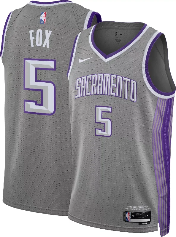 Soccer jersey for fans who love their team-Basketball jersey for fans who love their team-De'Aaron Fox Sacramento Kings City Edition Jersey