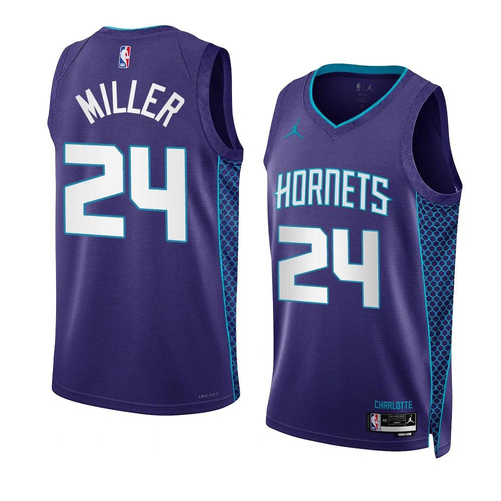 Soccer jersey with advanced fabric technology-Basketball jersey with advanced fabric technology-Brandon Miller Charlotte Hornets Jersey