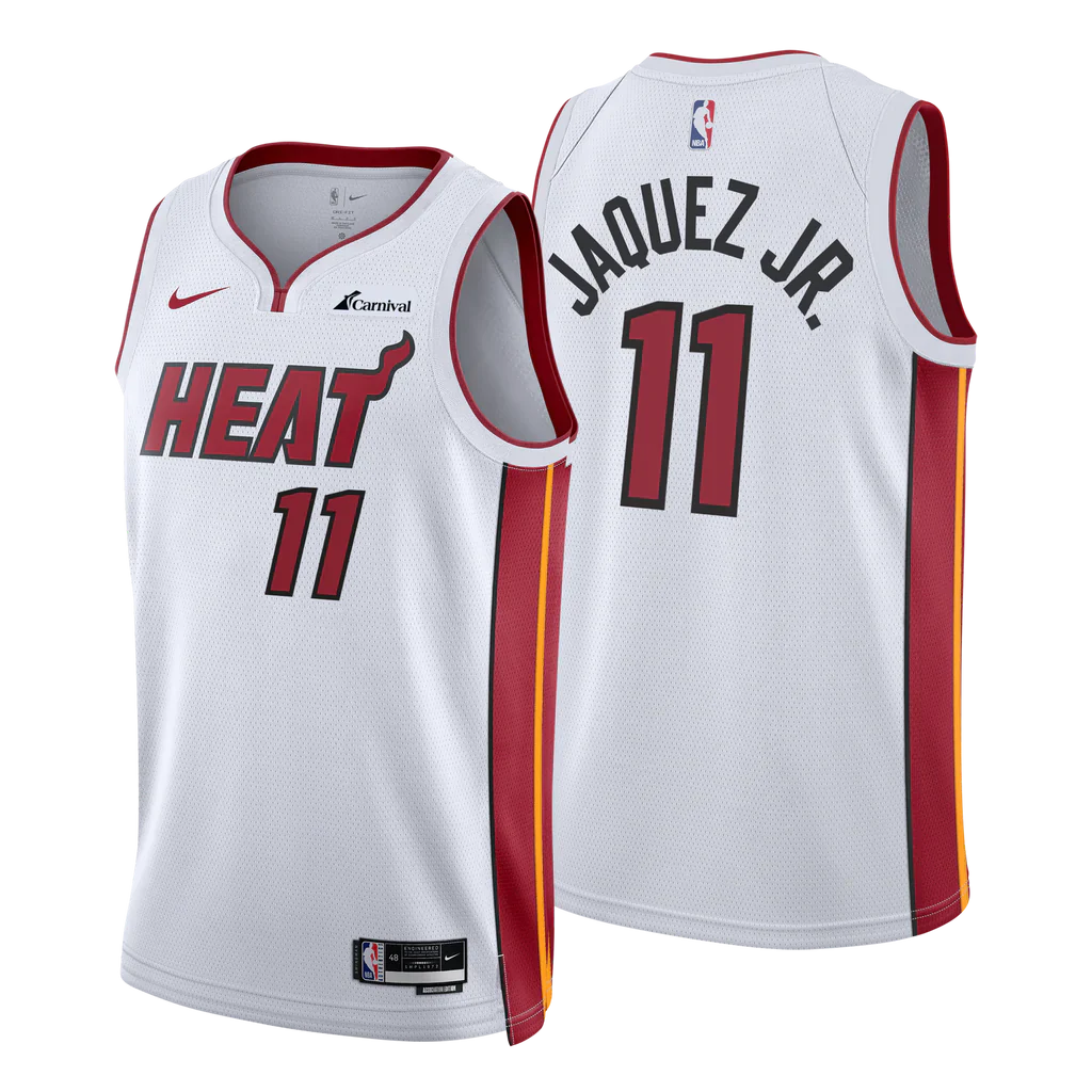 Soccer jersey with moisture-wicking fabric for comfort-Basketball jersey with moisture-wicking fabric for comfort-Jaime Jaquez Jr Miami heat Jersey