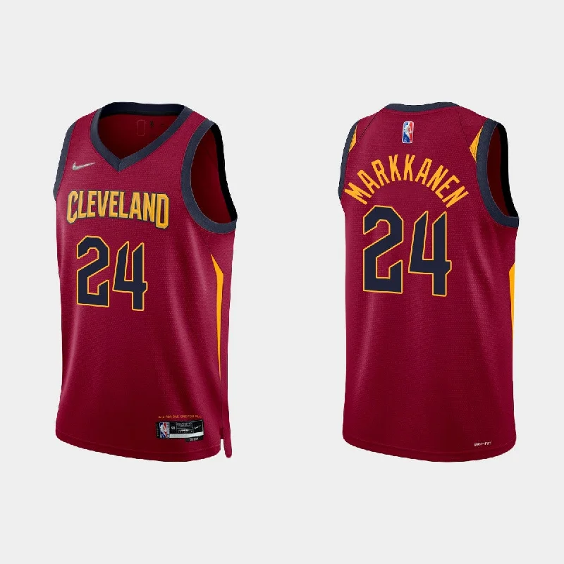 Soccer jersey with professional team logos-Basketball jersey with professional team logos-Lauri Markkanen Cleveland Cavaliers Jersey