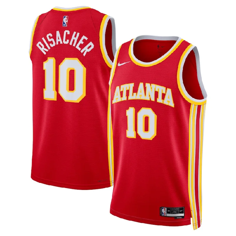 Personalized soccer jersey with custom colors and logos-Personalized basketball jersey with custom colors and logos-Zaccharie Risacher Atlanta Hawks Jersey