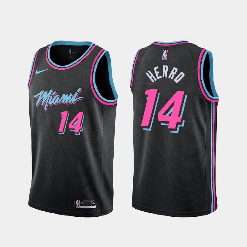 Custom soccer jersey with breathable fabric for fitness-Custom basketball jersey with breathable fabric for fitness-Tyler Herro Miami Heat City Edition Jersey