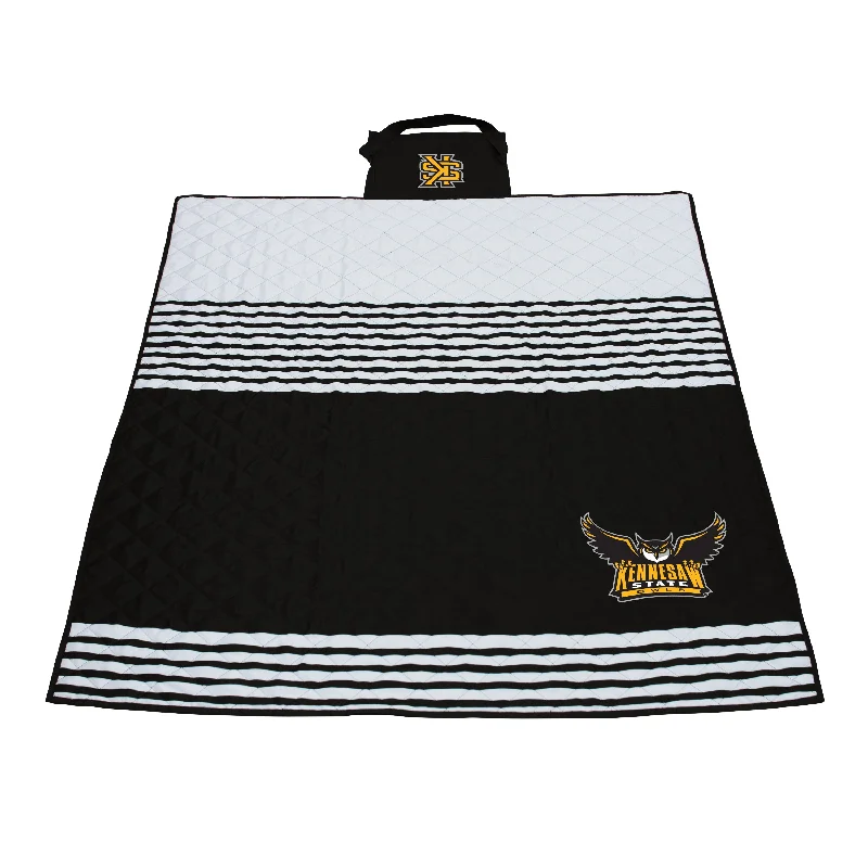 Custom team bedding sets with logo and colors-Kennesaw State Outdoor Blanket