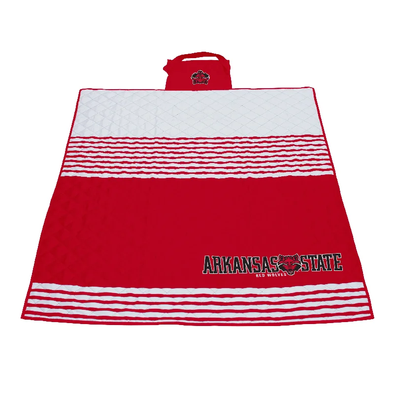 Team home textiles with unique, custom patterns-Arkansas State Outdoor Blanket