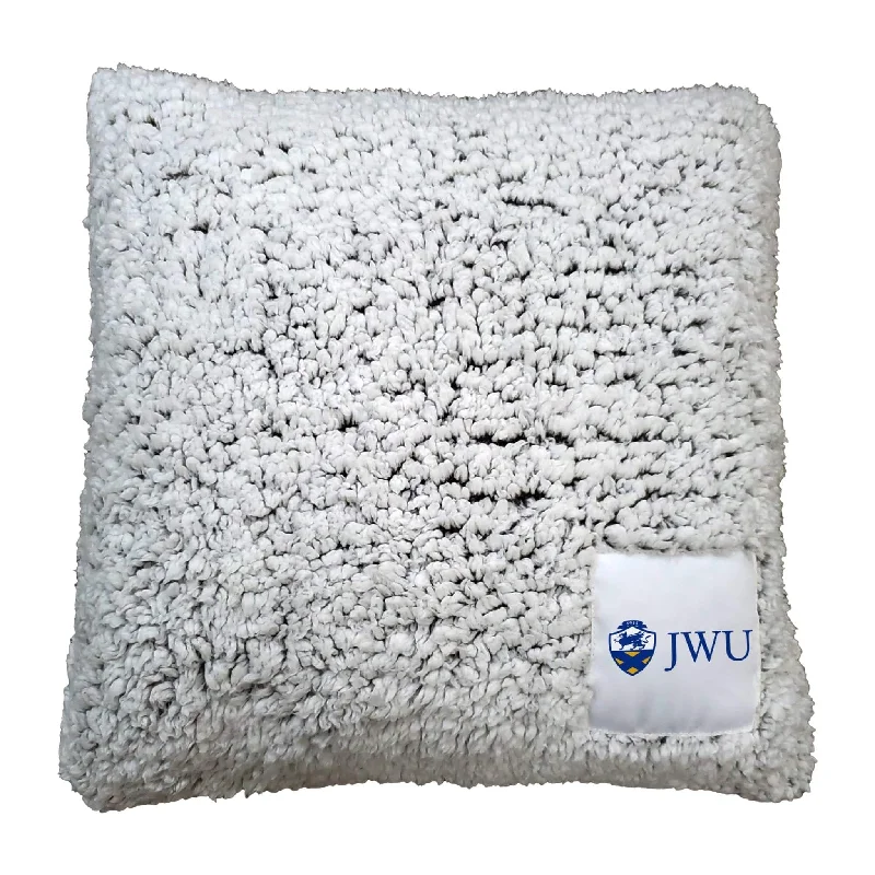 Custom team rugs for a sporty home feel-Johnson & Wales Univ Frosty Throw Pillow