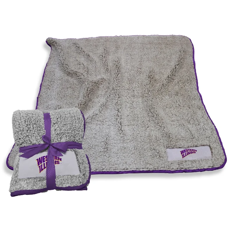 Soft team pillowcases with team logo-Western Illinois Frosty Fleece