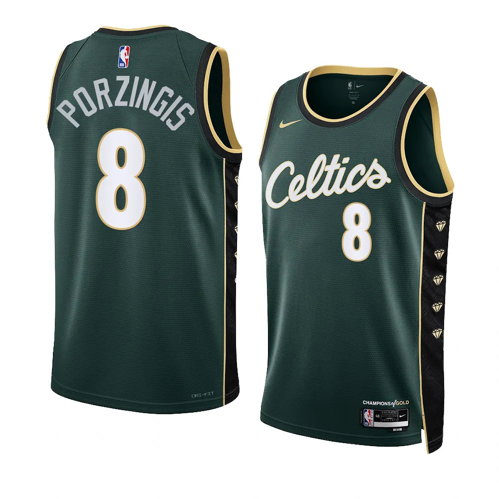 Personalized soccer jersey for team pride-Personalized basketball jersey for team pride-Kristaps Porzingis Boston Celtics Jersey